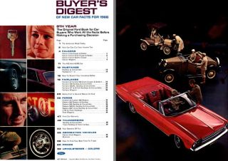Ford 1966 Buyers Digest of New Car Facts for 1966