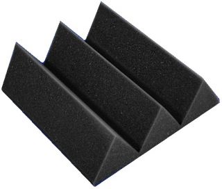 12 x 12 Charcoal Acoustic Wedge Studio Foam 12 Pack