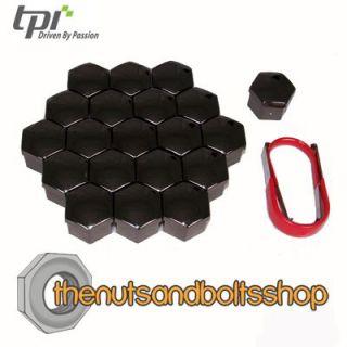 TPI Black Wheel Nut Bolt Covers for Ford Focus RS