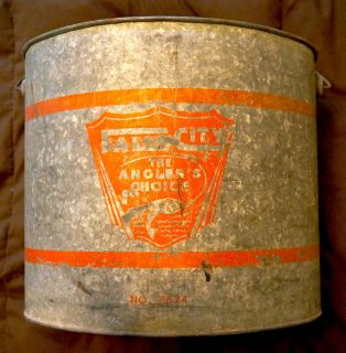 Vintage Falls City Oval Minnow Bait Bucket