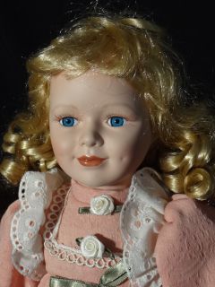 Fine Bisque Porcelain Doll Antique Style Homeart on Display Stands