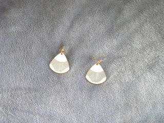 Elegant Laurel Burch Shimmering Fine Line Tri Tone Enamel Earrings