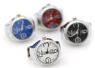  Fashion Quartz Finger Ring Watch Wrist Watches Clock Hour