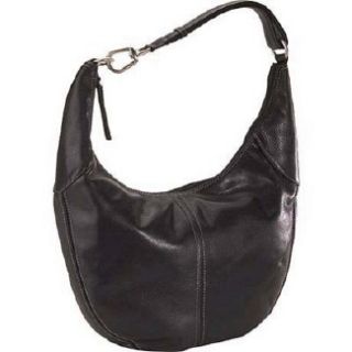 Handbags Derek Alexander Leather Ladies Top Zip Hobo Slouch Bag Black