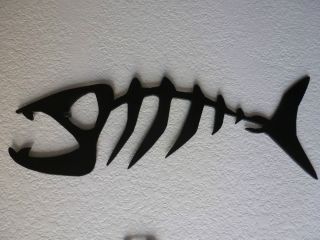 Skeleton Fish Metal Art Decor