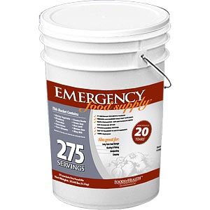 emergency food supply 275 servings waterproof bucket basic preparation