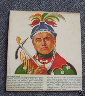 Kelloggs Famous Indians Cornplanter Seneca Tribe