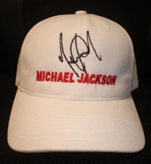 MICHAEL JACKSON CAP / HAT WITH STITCHED AUTOGRAPH