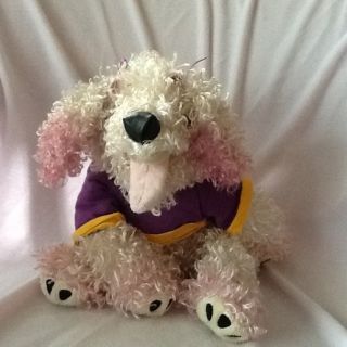 FANCY NANCY 17 INCH DOLL PLUSH PET Soccer Frenchy Dog With Kings Crown