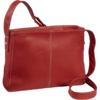 LeDonneLeather Top Zip Crossbody Bag Red