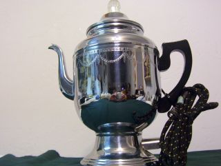  Vintage Farberware Art Deco Coffee Pot Perculator Bakelite Handle #208