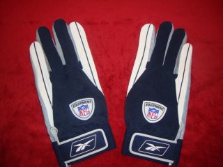 NFL Equipment Navy Blue Reebok Football WR Gloves