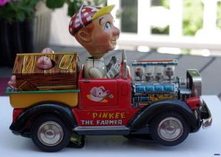 Vintage Nomura TN Japan Battery Operated Pinkee The Farmer with Box