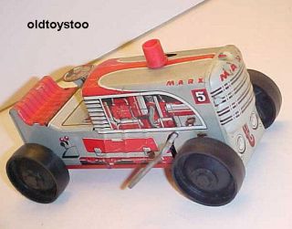 Marx Tin lithographed Farm Tractor with Wind Up Motor 1950