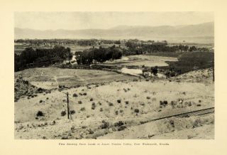 1907 Print Farmland Truckee Valley Wadsworth Nevada Original Historic