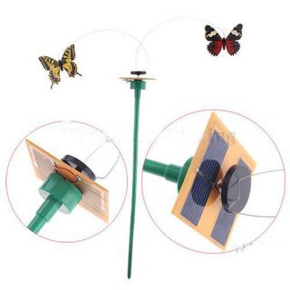 3X Fascinations Solar Powered Fluttering Butterfly Blue
