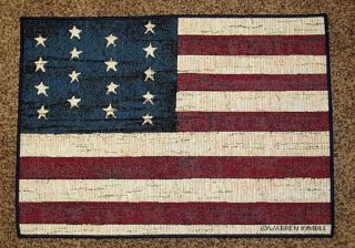 American Flag Colonial Tapestry Placemat Artist Warren Kimble