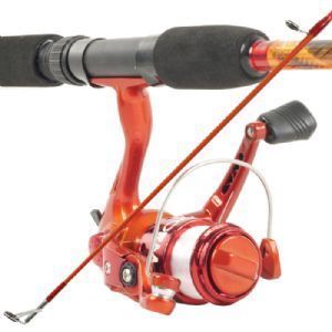 South Bend Worm Gear Fishing Rod Spinning Reel Orange