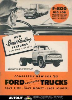 1953 Ford F800 Truck Brochure Canada