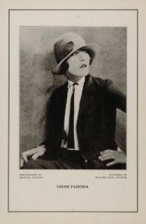 1927 Silent Film Star Louise Fazenda Warner Bros Print