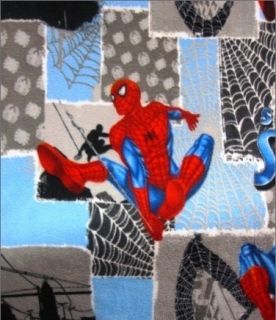 Marvel Spiderman Spray Grey Patch Half Yard Fleece Fabric