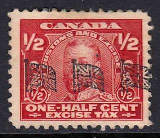 CANADAFX2b Used 15 ½c KGV Excise Revenue FLAG PRECANCEL $50.00