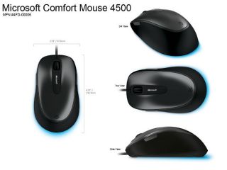  Microsoft USB BlueTrack Technology 5 Button Comfort Mouse 4500