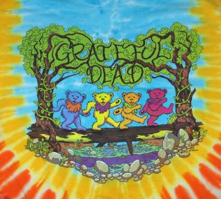 Grateful Dead Forest Bears Psychedelic Tie Dye T Shirt Tee