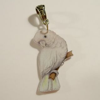 Goffin Cockatoo Parrot Necklace Pendant Jewelry Bird