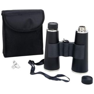New Set of Binocular 8 oz Alcohol Liquor Flasks w Case