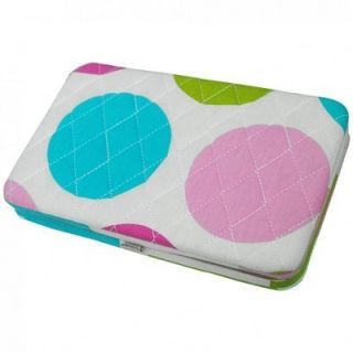 Multi Polka Dot Print Quilted Flat Wallet