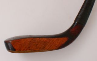 Vintage early Forgan long nose putter; hickory shafted antique golf