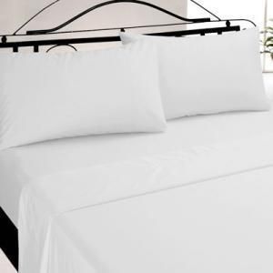  1 New Full Size White Hotel Flat Sheets T 180