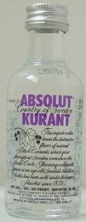 MINIATURE ~ ABSOLUT KURANT   Blk Current Flavored Vodka