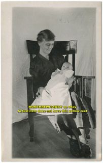 PC RPPC Hilda Petersen with Baby Flaxton North Dakota