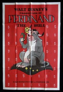 Ferdinand The Bull CineMasterpieces Vintage Original Movie Poster 1938