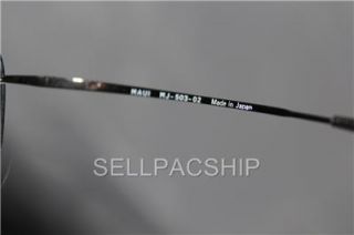 NEW Maui Jim MJ Sport 503 02 Titanium Polarized Sunglasses Black Lens