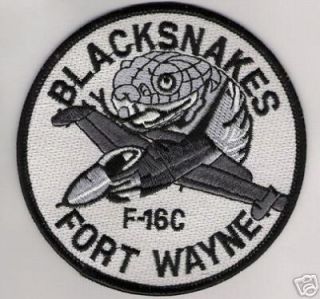 Fort Wayne Ang F 16C 122nd Fighter Blacksnakes Patch