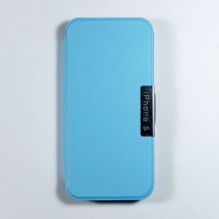 Good Flip Open Cover Case for Apple IPHONE5 Blue as Best Gift Llover