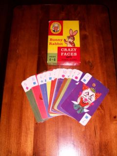 Vintage 1950s Captain Kangaroo Bunny Rabbit Crazy Faces Card Game