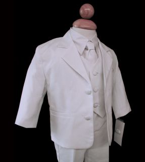 Boy Formal White Baby Communion Suit Set Choice of Size