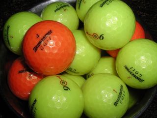 12 Premium Bridgestone E6 Fluorescent Golf Balls