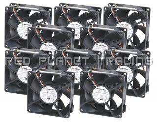 10 Lot New Foxconn 92mm Case Fans Fits Dell Systems + More