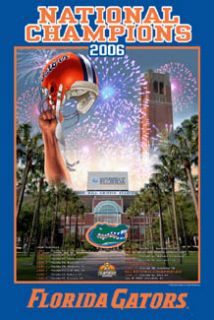 Florida Gators Football 2006 National Champions Commemorative Poster