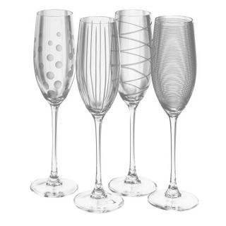 mikasa cheers flutes set of 4 the fun and whimsical designs of the