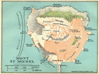  France Mont St Michel 1932 Map