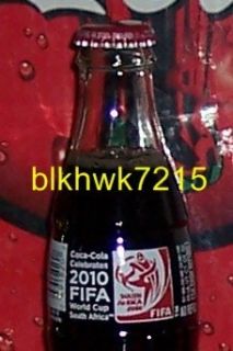 2010 FIFA World Cup Soccer South Africa 8 Ounce Glass Coca Cola Bottle