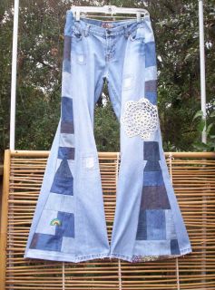 Get YOUR JEANS Customized Into HIPPIE PATCHWORK BELL BOTTOMS  Men or