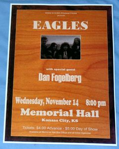 The Eagles Dan Fogelberg Concert Poster Desperado Tour Kansas City