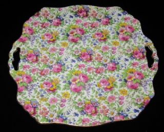 Royal Winton Summertime Chintz Square Handle Cake Plate